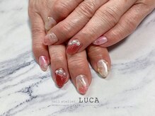 ネイルアトリエルカ(nail atelier LUCA)/W-84 マグネット薔薇ネイル