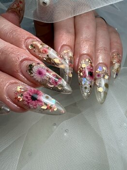 フォトン(Photon)/押し花ネイル×クリアネイル