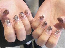 ネイル アヴァンス あべのルシアス店(Nail AVANCE.)/マグネット水滴ネイル　松村