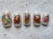 シープラスエー(C+A)/春色ストーン風ネイル