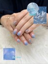 涼しげスカイブルーネイル