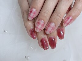 秋色アシメニュアンスネイル♪