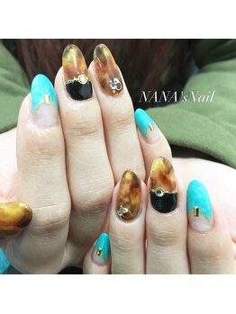 ナナズネイル 西小倉店(NANA's Nail)/べっ甲柄ネイル