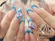 ロココ ラブリヤ ネイル 岡崎店(Rococo Lovelya Nail)/デザスカバーチャルフレンチ