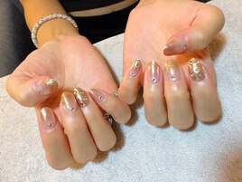 ミラーネイル　グラデーション
