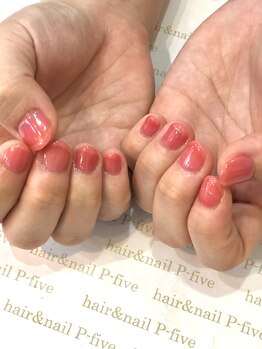 ヘアアンドネイル ピーファイブ(P-five)/☆ツヤツヤ☆ワンカラー☆