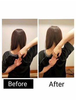 アース エンジェル整体院/ビフォアフ　肩甲骨ストレッチ