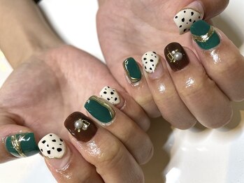 秋カラーネイル