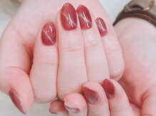 リリー 仙台(Lily)/ぶどう色マグネットネイル
