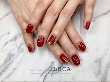 ネイルアトリエルカ(nail atelier LUCA)/W-491 レッドアクセサリーネイル