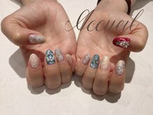 アクイユ 銀座店(ACCUEIL)/華やかクリスマスネイル