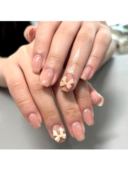 ちゅるんネイル/リボンネイル