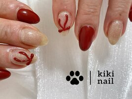 クリスマスネイル／リボンネイル