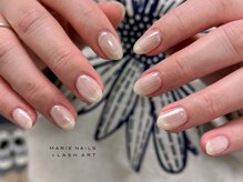 マリー ネイルズアンドラッシュアート モザイクモール港北店(MARIE NAILS & LASH ART)/ワンカラーミラー¥7,700 0402c
