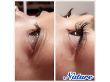 ナチュレ ネイルアンドアイラッシュ(Nature Nail & Eyelash)の雰囲気（下向きまつ毛が上がるマツエク/持続力も○/UP Ward Lush）