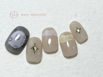 ネイルメゾン 梅田(NAIL MAISON)/落書きインクハート