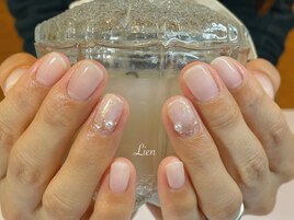 冬ネイル/ホワイトグラデ