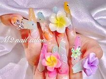 エムズ ネイルサロン(M2)/長さだし常夏ネイル