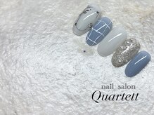 カルテット 千葉店(Quartett)/【くすみカラー×ブルー×ラメ】