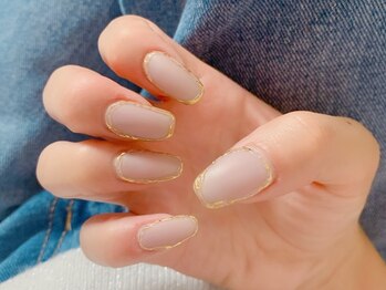 マットベージュ 囲みネイル Pg ビューティーエターナル Beauty Etarnal のフォトギャラリー ホットペッパービューティー