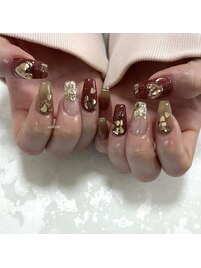 バレンタインネイル