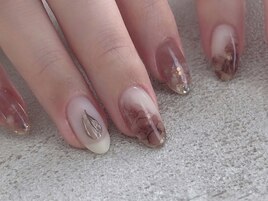 秋ブラウンレッドインク