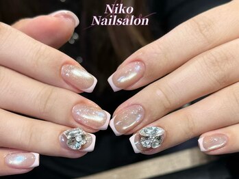 ニコネイルサロン 宇都宮店(Niko nailsalon)の写真/指先で語る、私らしさ☆ショートネイル豊富！フィルイン・マグネットで魅力UP◎パラシェル別途料金追加ok