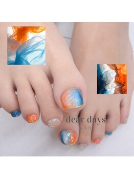 ディアデイズネイル(dear days nail)/フット縦グラデ
