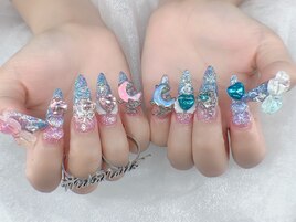 ブルー×ストーン埋め尽くし
