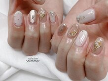 シマー(Shimmer)/押し花ネイル