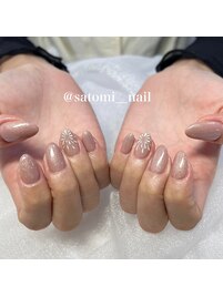 satomi担当:2本アート付きネイル