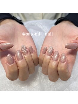 エムネイル ブランチ(Mネイル branch)/satomi担当:2本アート付きネイル