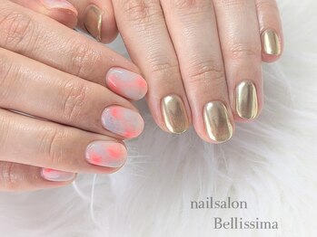 ベリッシマ 北仙台(Bellissima)/ミラーネイルデザイン♪
