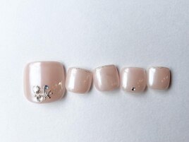 フットピンクパール華奢ライン