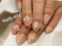 ネイルズアリー 立川店(Nails ally)/グラデーション×ラインテープ