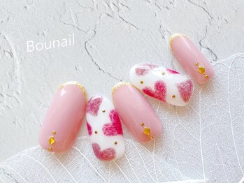 ネイルアンドアイラッシュ ボネール 銀座店(lash Bounail)/ハート パステル バレンタイン