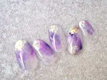 カトルナフ(quatre fois neuf)/水彩アートのニュアンスネイル