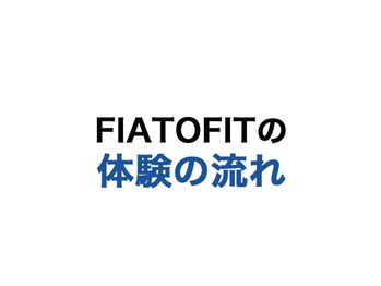 フィアートフィット(FIATO FIT)/FIATOFITの体験の流れ