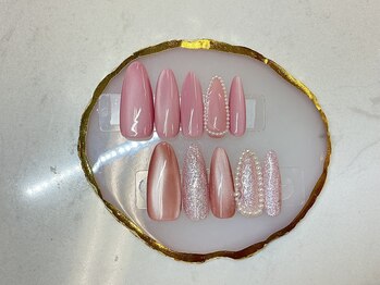 クイーンズネイル(Queeens nail)/秋のパール定額デザイン