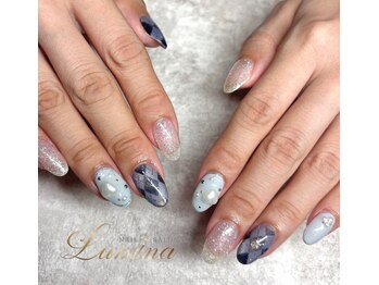 アーガイル柄ネイル