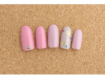 ネイルサロン ブランロール 白金店(Nail Salon Blanl'or)/ピンク×結晶