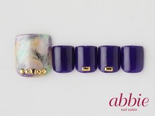 ネイルサロンアビー 北千住店(abbie)/紫タイダイネイル　￥10076