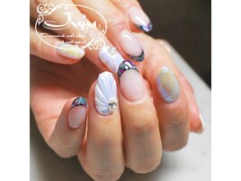 シェルネイル　螺鈿ネイル