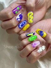 シーネイルズ(Shee nails)/個性的なうねうねPOPネイル