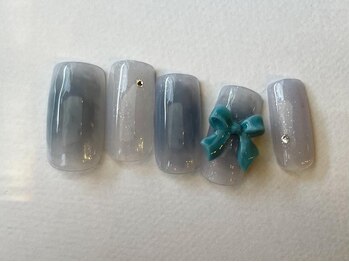 アイネイルズ 梅田店(I nails)/Y2K リボンブルーチーク