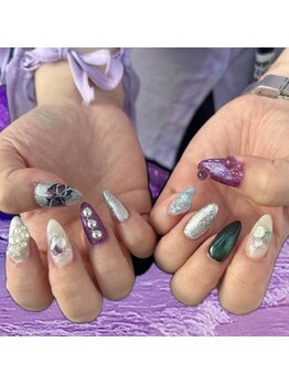 浴衣に合わせてお任せネイル