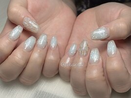 雪シンプルネイル