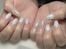 雪シンプルネイル