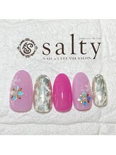 ネイルアンドアイラッシュサロン ソルティ 寺田町(salty)/雪ネイル