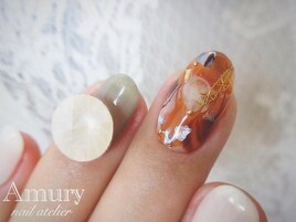 べっ甲マーブルネイル♪